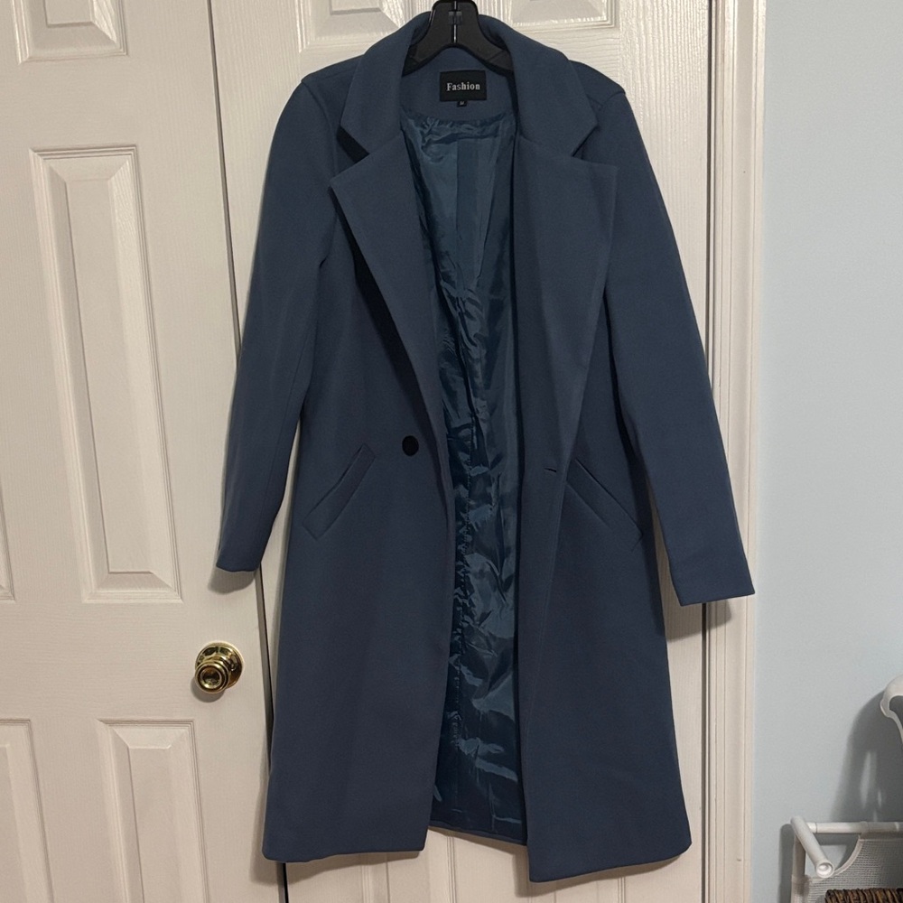 Classic Medium Blue Long Coat